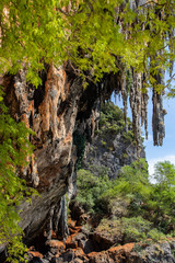 Famous Phranang cave at Raylay Railay Beach Krabi Thailand
