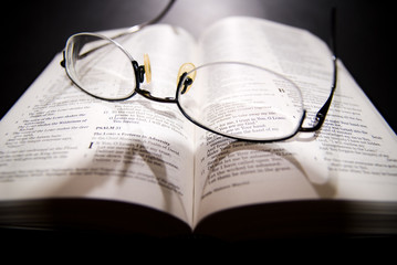 Holy Bible with Spectacles