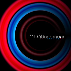 Geometric shapes created with fluid multicolored lines