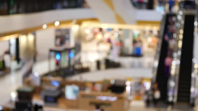 blur scene, people in shopping mall