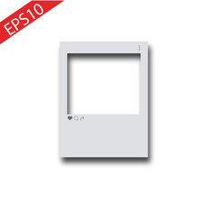 Cutout frame for photo. Social network post. Vector illustration.