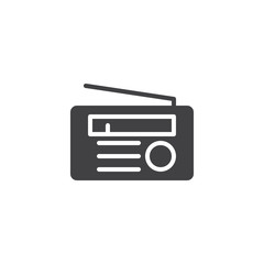 Radio vector icon. filled flat sign for mobile concept and web design. Receiver simple solid icon. Symbol, logo illustration. Pixel perfect vector graphics