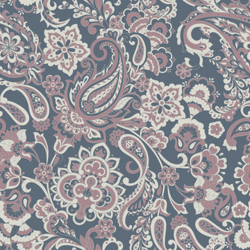 Floral seamless paisley pattern