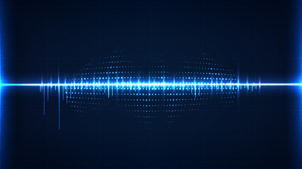 Abstract digital technology wave signal concept background template vector