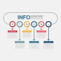 Vector infographic template for diagram, graph, presentation, chart, business concept with 6 options.