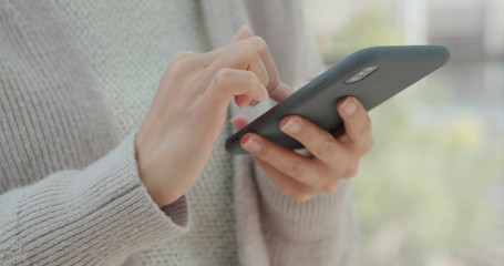 Using mobile phone at park