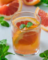 Grapefruit cocktail with mint