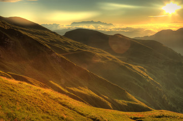 Fototapeta na wymiar Mountain Landscape Sunrise