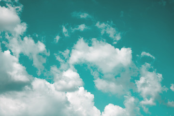 Colorful sky and soft clouds for background and postcard.Abstract and pastel color.