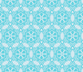 creative geometric ornament on color background. Seamless vector illustration. For interior design, wallpaper, invitation