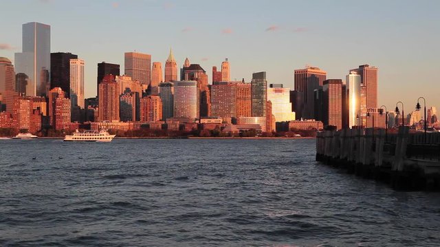 Downtown Manhattan skyline across the Hudson River, New York, Manhattan, United States of America