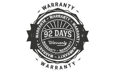 Obraz premium 92 days warranty icon vintage rubber stamp guarantee
