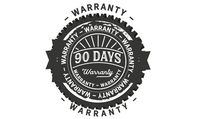 Fototapeta na wymiar 90 days warranty icon vintage rubber stamp guarantee