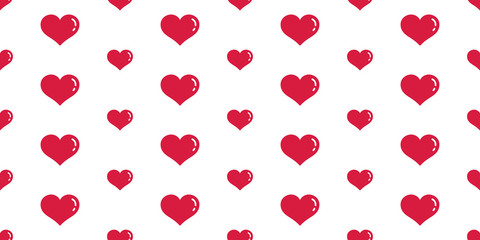 heart Seamless pattern valentine vector background wallpaper isolated red