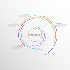 Vector infographic templates used for detailed reports. All 11 topics.