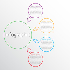 Vector infographic templates used for detailed reports. All 4 topics.
