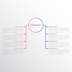 Vector infographic templates used for detailed reports. All 8 topics.