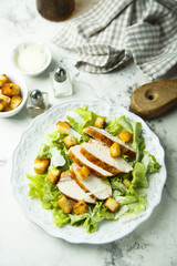 Grilled chicken Caesar salad