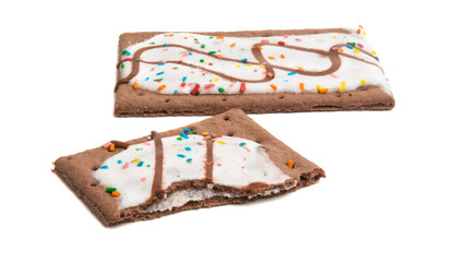 biscuits with jam with icing isolated