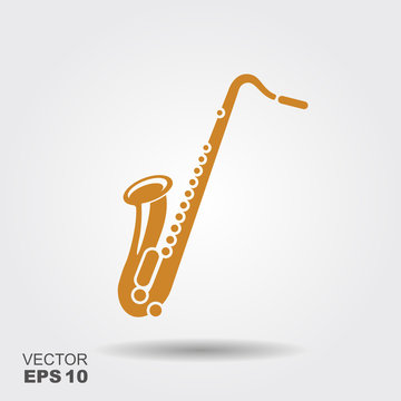Saxophone icon sign