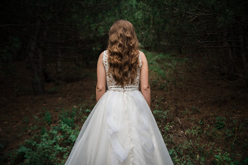 Obraz na płótnie Canvas Bride in the forest
