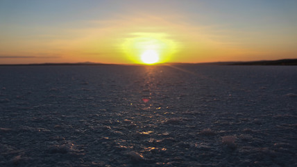 Obraz premium Salt Plains Sunset Tuz Golu