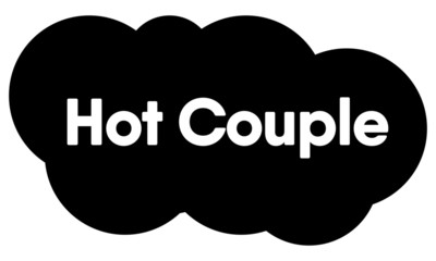 Hot Couple Party props for marriage, bachelor party, house party, event. vector illustration.