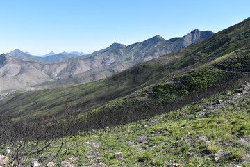  Panorama road with beautiful high mountains from Cape Town to Oudtshoorn, South Africa