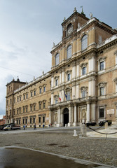 Fototapeta na wymiar italian army academy, view from piazza roma