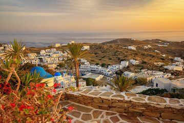 View from the hills in Ios Island, Greece