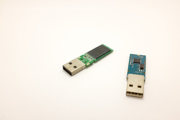 usb memory isolated on white background