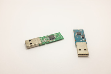 usb memory isolated on white background