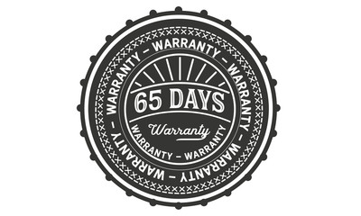 Obraz premium 65 days warranty icon vintage rubber stamp guarantee