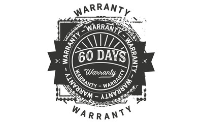 Fototapeta premium 60 days warranty icon vintage rubber stamp guarantee