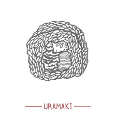 Uramaki in Hand Drawn Style
