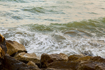 pier and sea in Rimini city