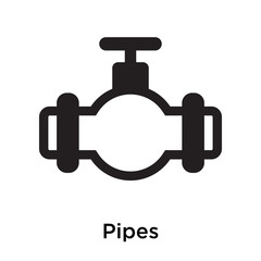 Pipes icon vector sign and symbol isolated on white background, Pipes logo concept