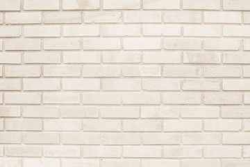Cream and white brick wall texture background or wallpaper abstract paint to flooring and homework.