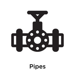 Pipes icon vector sign and symbol isolated on white background, Pipes logo concept