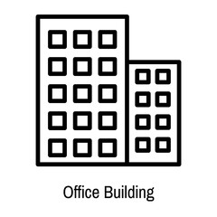 Office Building icon vector sign and symbol isolated on white background, Office Building logo concept