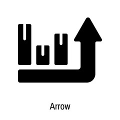 Arrow icon vector sign and symbol isolated on white background, Arrow logo concept