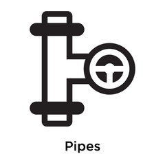 Pipes icon vector sign and symbol isolated on white background, Pipes logo concept