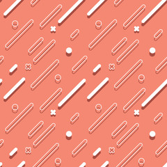 Seamless Abstract Pattern Pink And White Stroke