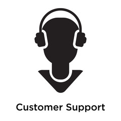 Customer Support icon vector sign and symbol isolated on white background, Customer Support logo concept