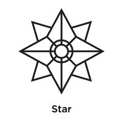 Star icon vector sign and symbol isolated on white background, Star logo concept