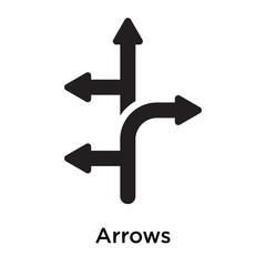 Arrows icon vector sign and symbol isolated on white background, Arrows logo concept