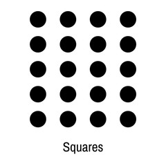 Squares icon vector sign and symbol isolated on white background, Squares logo concept