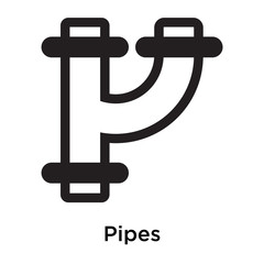 Pipes icon vector sign and symbol isolated on white background, Pipes logo concept