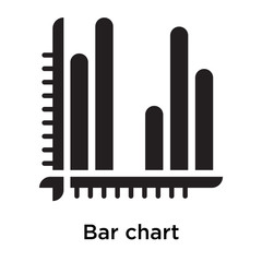 Bar chart icon vector sign and symbol isolated on white background, Bar chart logo concept