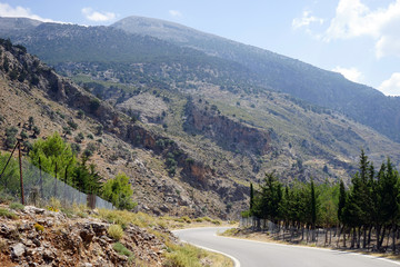 Fototapeta na wymiar Road in mountain area